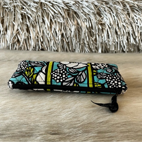VERA BRADLEY Island Blooms 2012 Long Lined Zipper Cosmetic Case Pencil Pouch Y2K - Picture 7 of 10